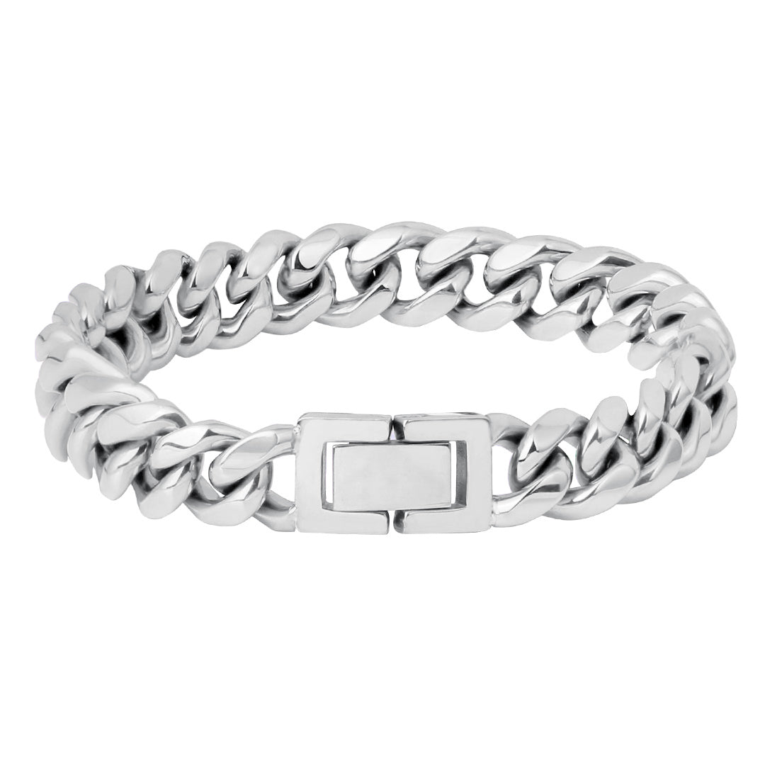 10MM MIAMI CUBAN BRACELET - WHITE GOLD