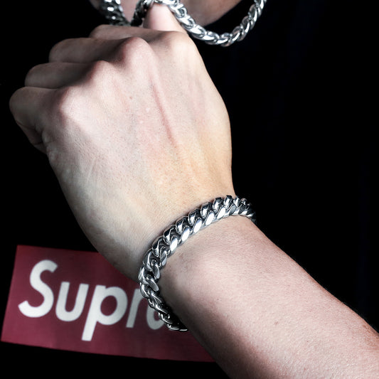 10MM MIAMI CUBAN BRACELET - WHITE GOLD