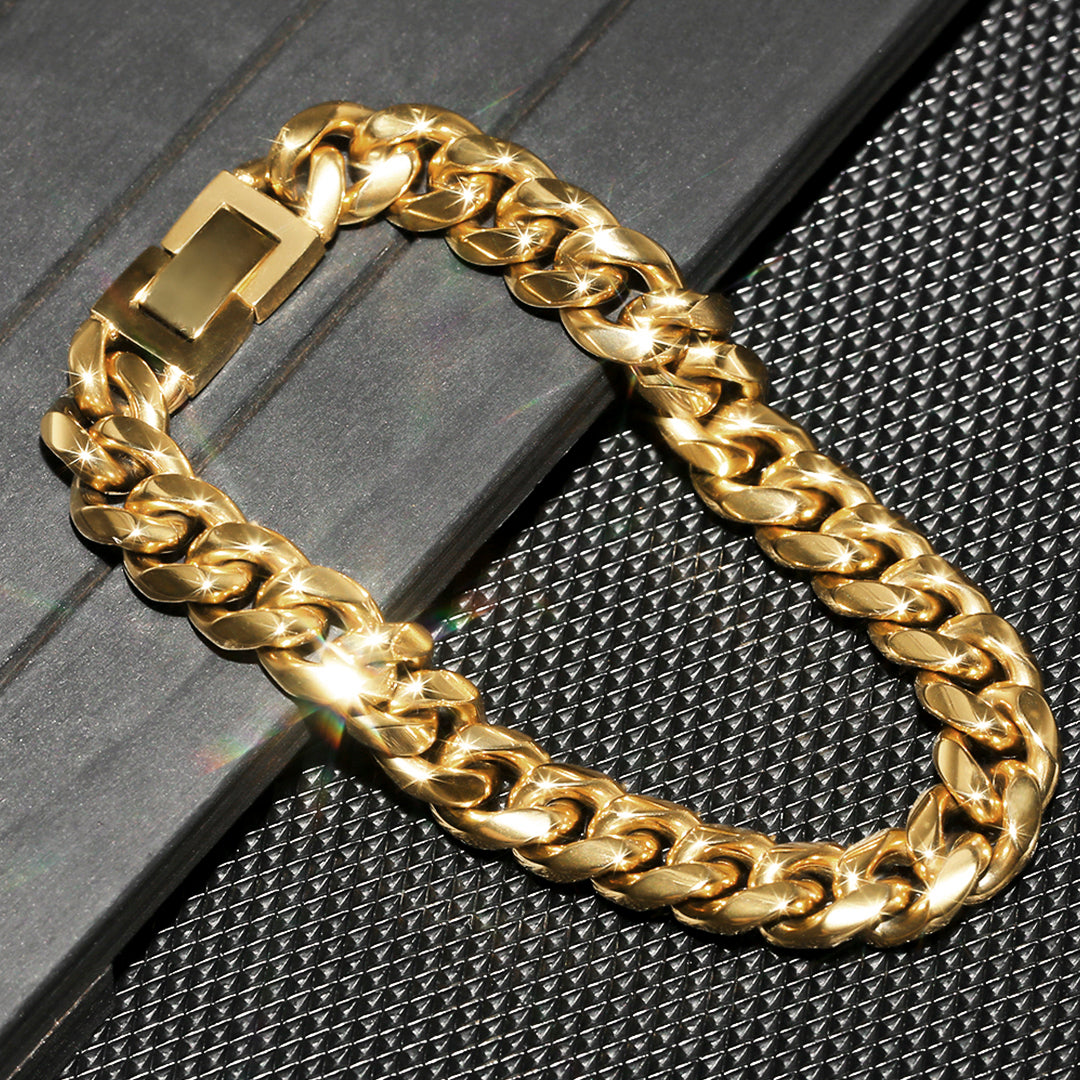 10MM MIAMI CUBAN BRACELET - 18K GOLD