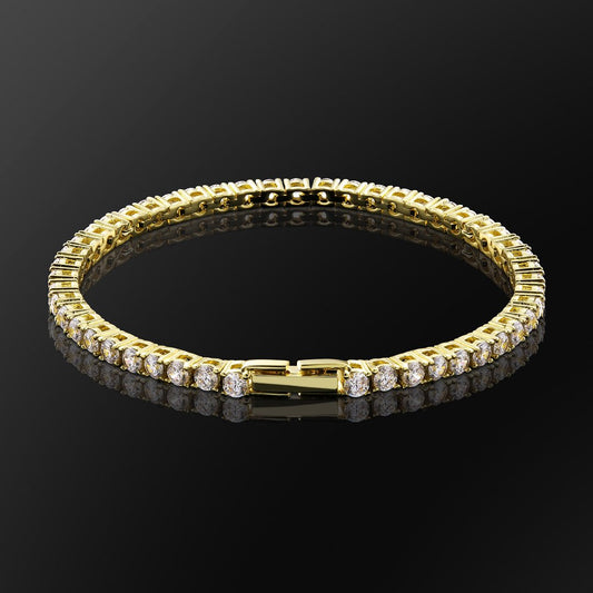 3MM TENNIS BRACELET - GOLD