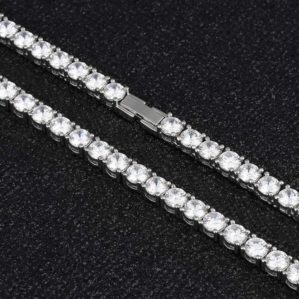 3MM TENNIS BRACELET - WHITE GOLD