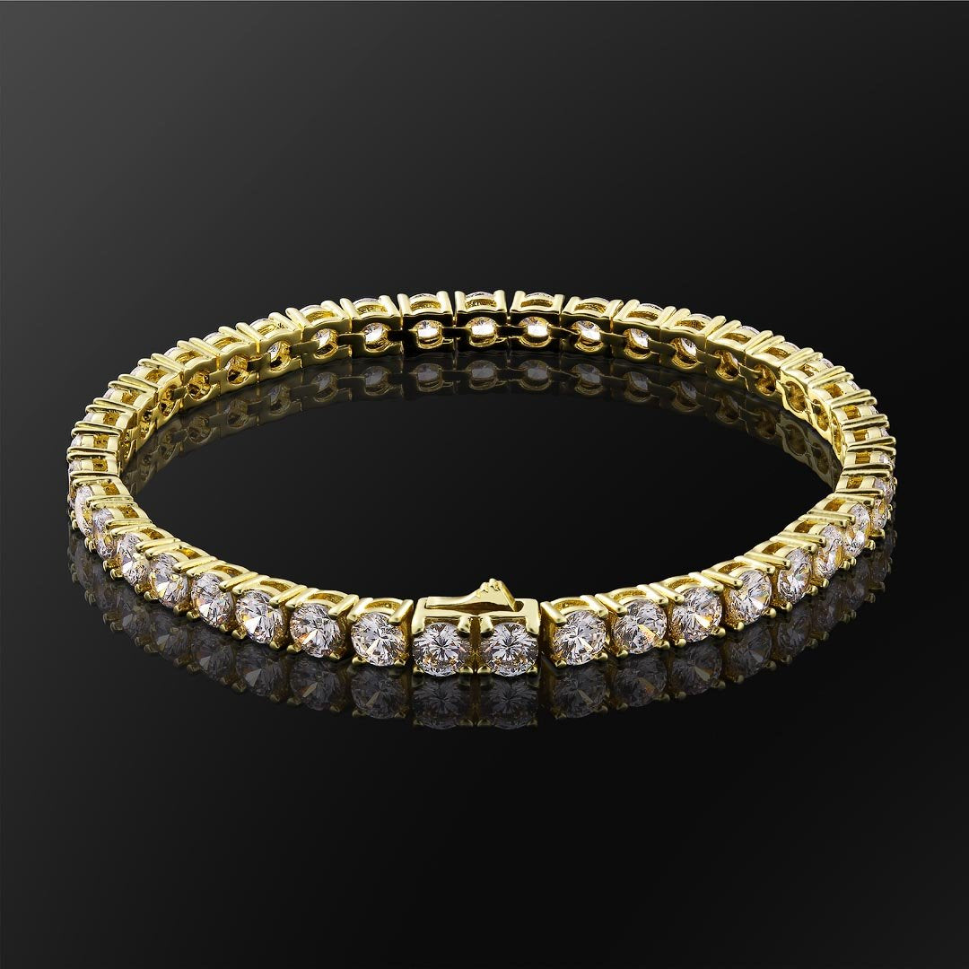 4MM TENNIS BRACELET - GOLD