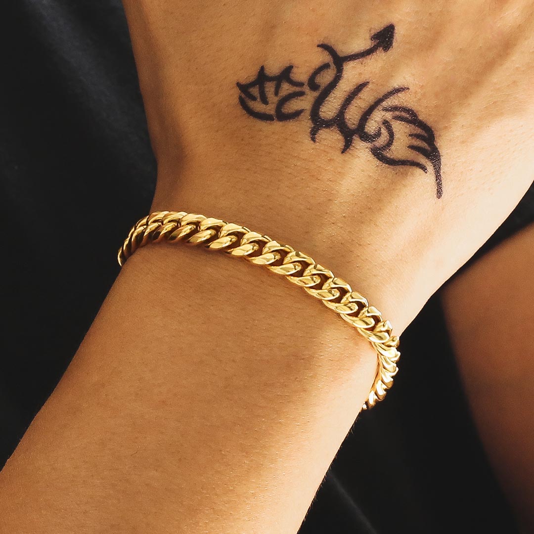 8MM MIAMI CUBAN BRACELET - 18K GOLD