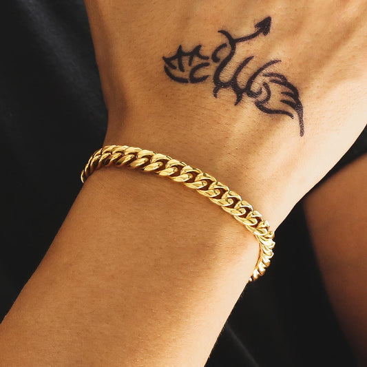 8MM MIAMI CUBAN BRACELET - 18K GOLD