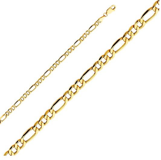 Hollow fígaro 3+1 yellow gold