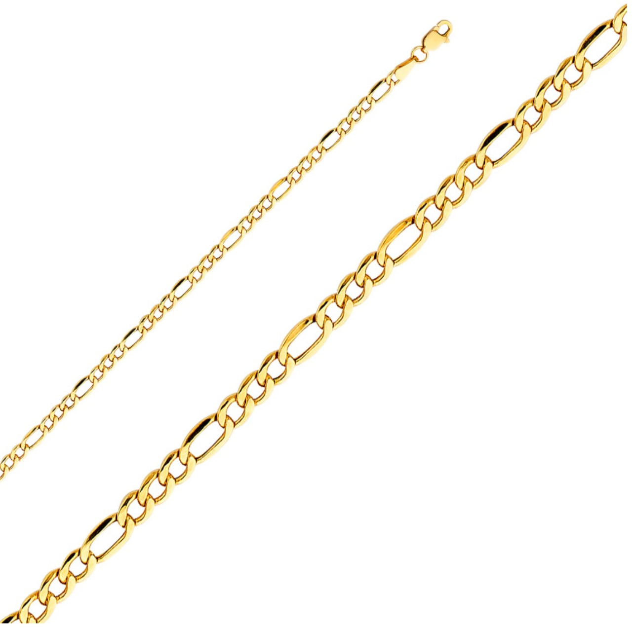 Hollow fígaro 3+1 yellow gold