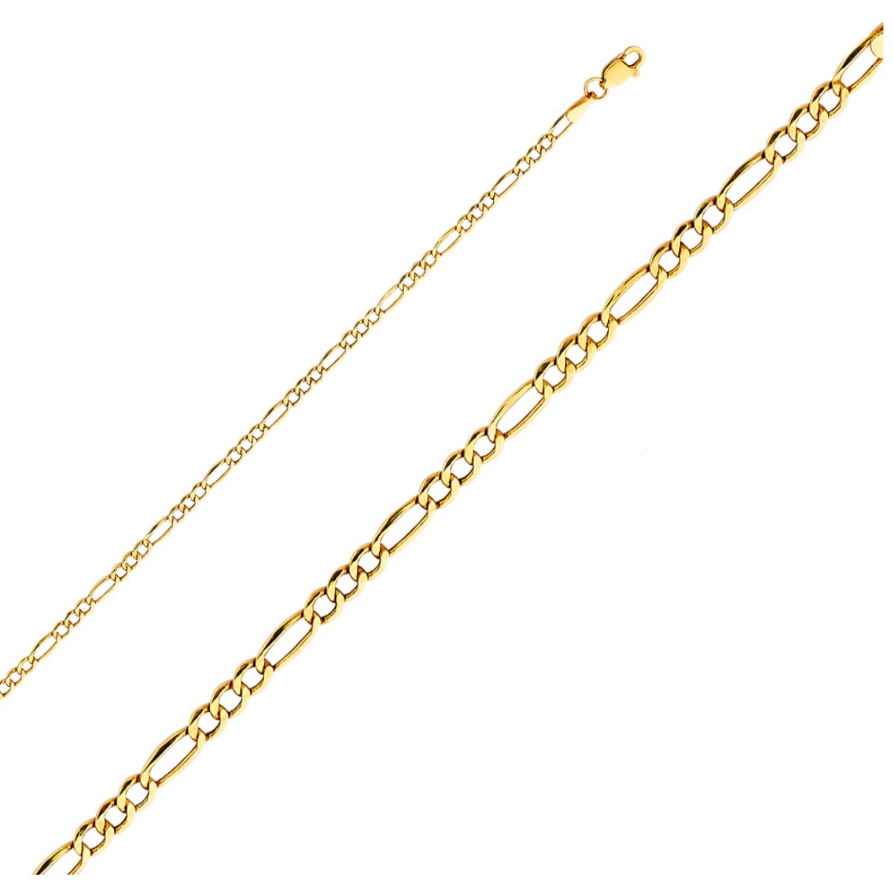 Hollow fígaro 3+1 yellow gold