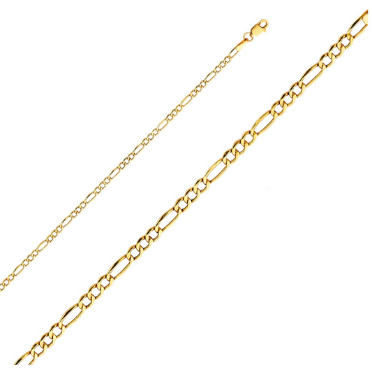 Hollow fígaro 3+1 yellow gold