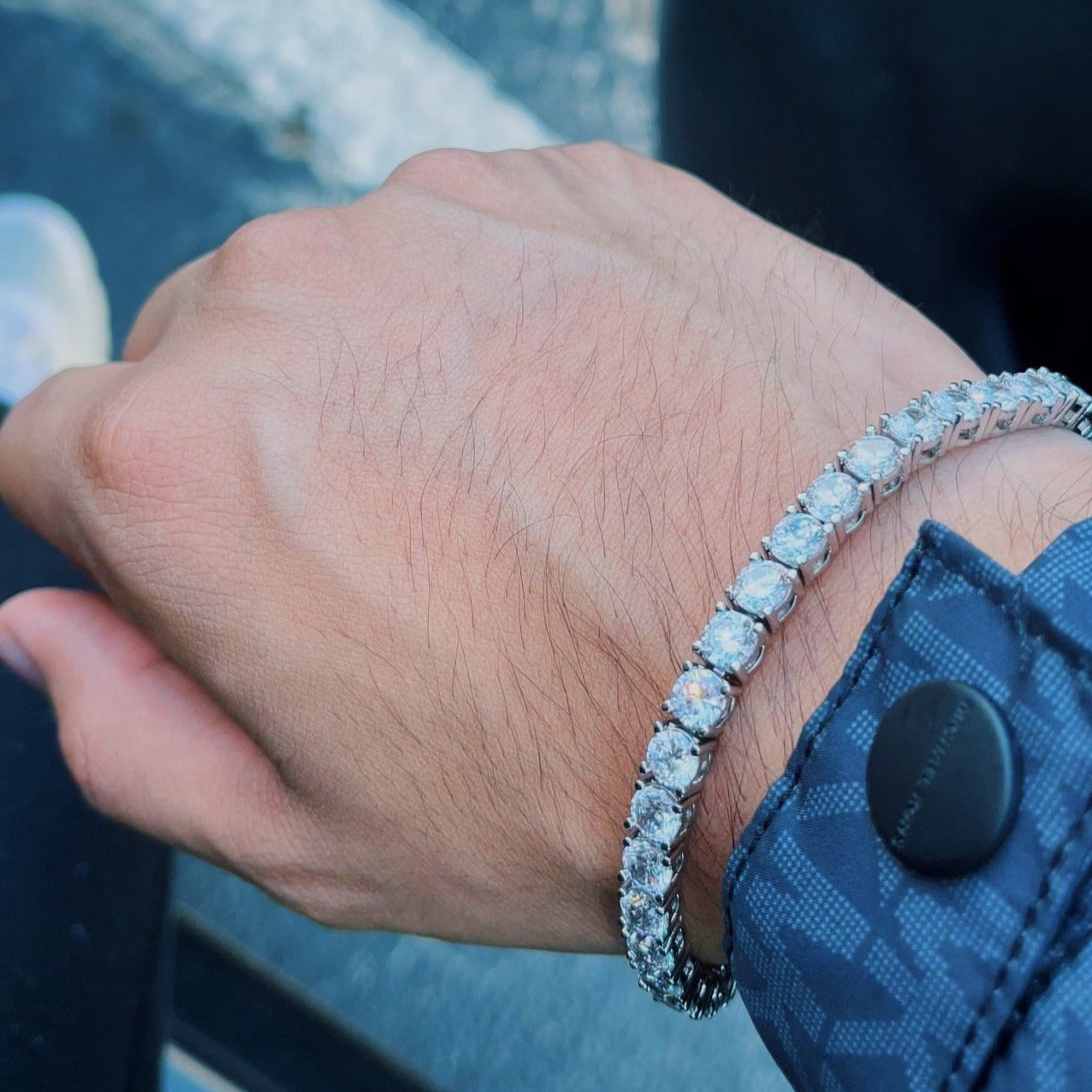 5MM TENNIS BRACELET - WHITE GOLD