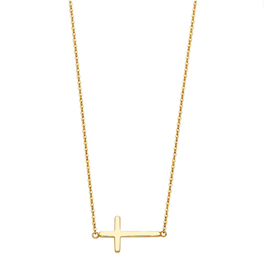Solid Cross - 14k Gold