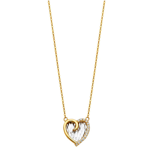 Crystal Heart - 14k Gold