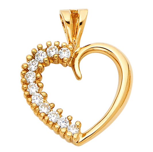 Heart and Shine Gold Charm